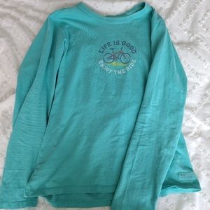 Life is Good Women's Teal Long Sleeve Bike Shirt